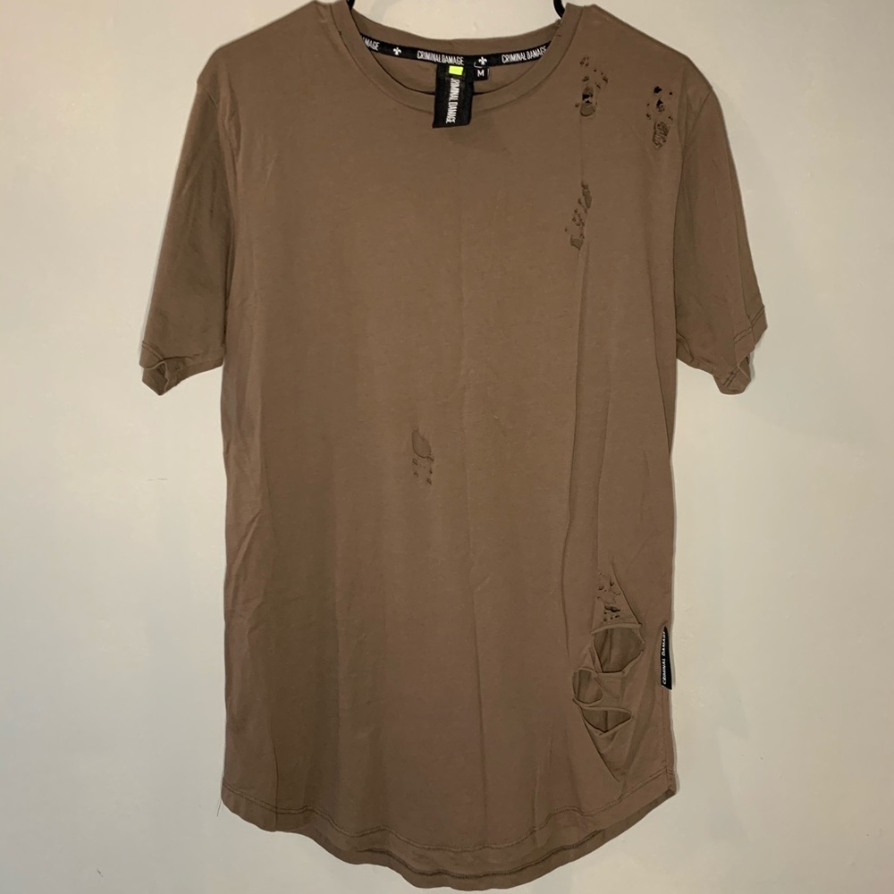 Men’s Criminal Damage distressed T-Shirt